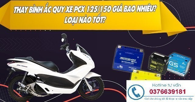 Thay Bình Ắc Quy Xe Honda PCX Lưu Động