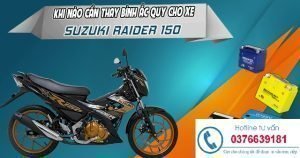 thay bình ắc quy xe Raider