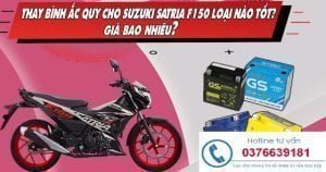 thay bình ắc quy xe Satria