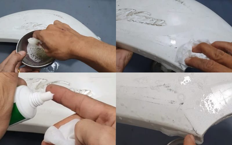 cách xóa vết xước xe máy