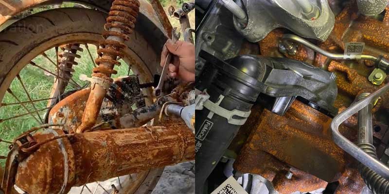 xe máy bị gỉ sét